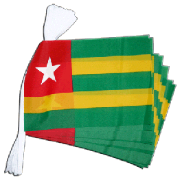 Fahnenkette Flaggenkette Girlande Togo Fahnen Flaggen 15x22cm 