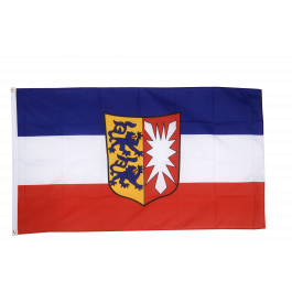 Flaggenfritze Balkonflagge Deutschland & Schleswig-Holstein – 90 X 150 Cm, Reißfestes Polyester, 4 Metallösen