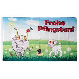 Bandiera Pentecoste Digni 90x150cm - Fahne Frohe Pfingsten Hissflagge 100% Poliestere Nuova - Foto 2