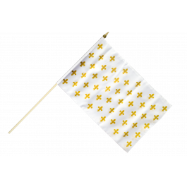 Stockflagge Frankreich Elsass – 30 X 45 Cm, Mit 60 Cm Holzstab, Aus Reißfestem Polyester