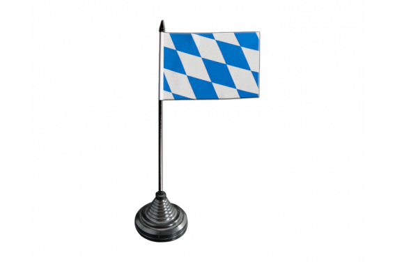Flaggenfritze® Tischfahne Deutschland Bayern mit Wappen gratis Aufkleber Tischflagge 