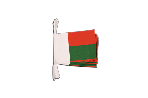 Fahnenkette Flaggenkette Girlande Madagaskar Fahnen Flaggen 15x22cm 