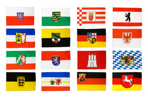 Fahne Flagge Deutschland 16 Bundesländer 30 x 45 cm 