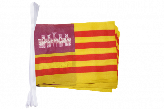 Fahnenkette Flaggenkette Girlande Spanien Balearen Fahnen Flaggen 15x22cm 