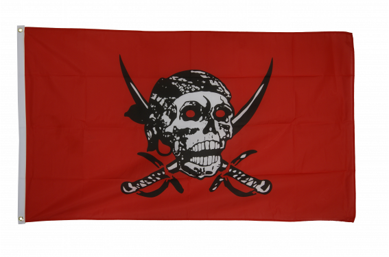 Fahne Flagge Pirat Rotes Kopftuch 60 x 90 cm 