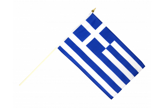 Flaggenfritze Stockflagge Griechenland – 30 X 45 Cm, Aus Reißfestem Polyester, Mit Holzstab