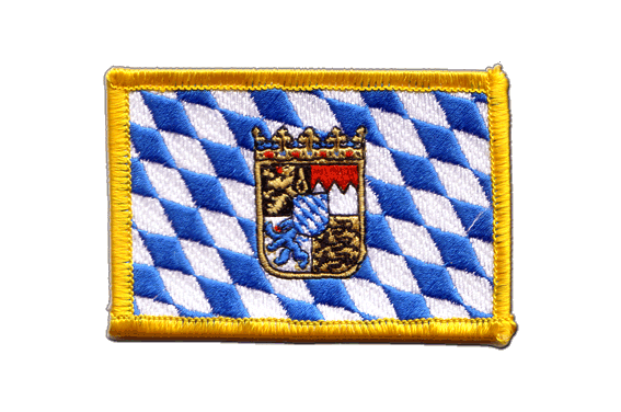 AUFNÄHER PATCH  AUFBÜGLER FAHNE FLAGGE Bayern mit WAPPEN SAMMLER  BY 2 