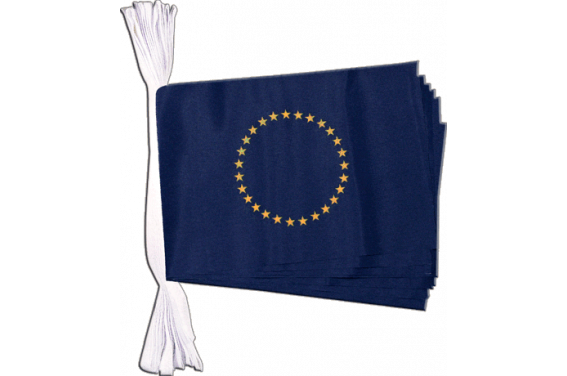 Fahnenkette Europarat und 27 Mitgliedstaaten 11 m VE 1 Stück