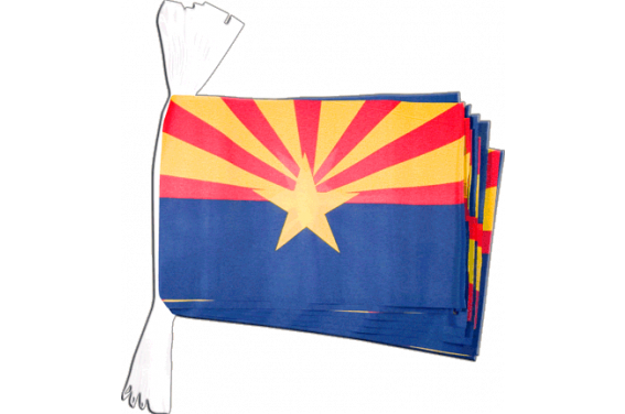 Fahnenkette Flaggenkette Girlande USA Arizona Fahnen Flaggen 15x22cm 
