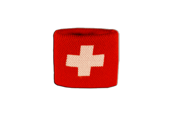 Schweißband Fahne Flagge Schweiz 7x8cm Armband für Sport 