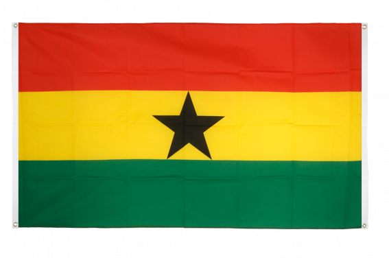 BALKONFLAGGE BALKONFAHNE Ghana Flagge Fahne für den BALKON 90x150cm 