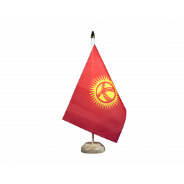 Flaggenfritze/® Tischflagge Kirgisistan Kirgistan 10x15 cm