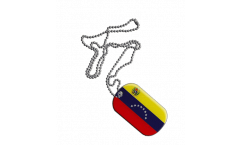 Dog Tag Venezuela 8 Sterne mit Wappen - 3 x 5 cm