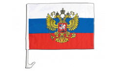 Autofahne Russland mit Wappen - 30 x 40 cm