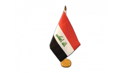 Flaggenfritze® Stockflagge Irak – 30x45 Cm, 100% Polyester, Mit Holzstab (59 Cm)