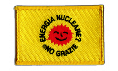 Aufnäher Atomkraft Nein Danke italienisch - Energia Nucleare No Grazie - 8 x 6 cm
