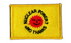 Aufnäher Atomkraft Nein Danke englisch - Nuclear Power No Thanks - 8 x 6 cm