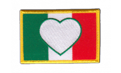 Aufnäher Herzflagge Italien - 8 x 6 cm