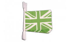 Fahnenkette Großbritannien Union Jack Grün - 15 x 22 cm