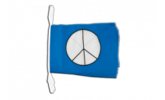 Fahnenkette Peace-Symbol - 30 x 45 cm