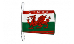 Fahnenkette Wales CYMRU - 30 x 45 cm