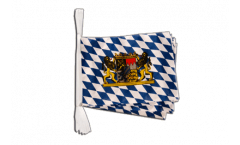 Fahnenkette Deutschland Bayern mit Löwe - 15 x 22 cm