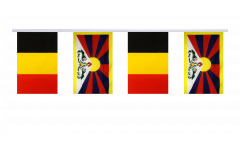 Freundschaftskette Belgien - Tibet - 15 x 22 cm