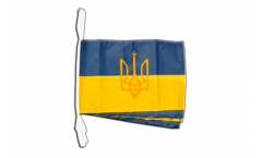Fahnenkette Ukraine mit Wappen - 30 x 45 cm