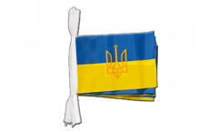 Fahnenkette Ukraine mit Wappen - 15 x 22 cm