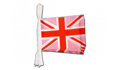 Fahnenkette Großbritannien Union Jack Pink - 15 x 22 cm