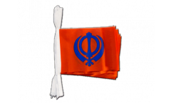 Fahnenkette Sikhismus - 15 x 22 cm