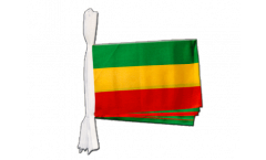 Fahnenkette Äthiopien ohne Wappen, Rasta - 15 x 22 cm