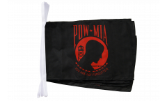 Fahnenkette USA Pow Mia / schwarz, rot - 30 x 45 cm