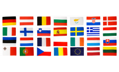 Fahnen Set Europäische Union EU 28 Staaten - 60 x 90 cm