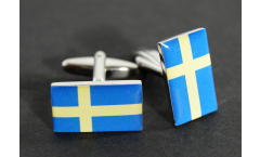 Manschettenknöpfe Flagge Schweden - 18 x 12 mm