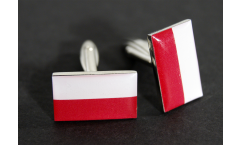Manschettenknöpfe Flagge Polen - 18 x 12 mm