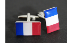 Manschettenknöpfe Flagge Frankreich - 18 x 12 mm