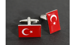 Manschettenknöpfe Flagge Türkei - 18 x 12 mm