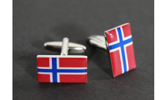 Manschettenknöpfe Flagge Norwegen - 18 x 12 mm