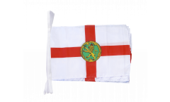Fahnenkette Großbritannien Alderney - 30 x 45 cm