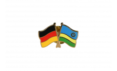 Freundschaftspin Deutschland - Ruanda - 22 mm