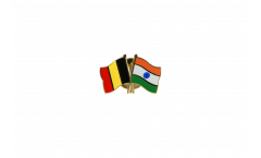 Freundschaftspin Belgien - Indien - 22 mm