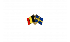 Freundschaftspin Belgien - Schweden - 22 mm