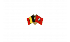 Freundschaftspin Belgien - Schweiz - 22 mm