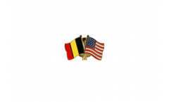 Freundschaftspin Belgien - USA - 22 mm