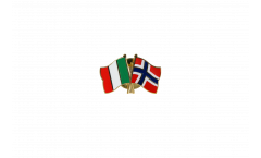 Freundschaftspin Italien - Norwegen - 22 mm