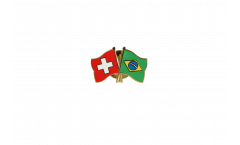 Freundschaftspin Schweiz - Brasilien - 22 mm