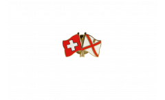 Freundschaftspin Schweiz - Großbritannien Jersey - 22 mm