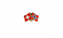Freundschaftspin Schweiz - Norwegen - 22 mm
