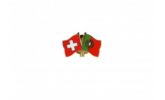 Freundschaftspin Schweiz - Portugal - 22 mm